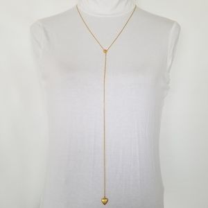 🔻REDUCED❣ ✅1017 NWOT RARE DKNY Logo Gold Tone Metal Necklace